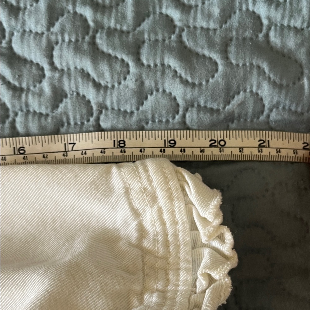 NY Collection Cream Ruffle-Trim Jean Jacket - Picture 7 of 7